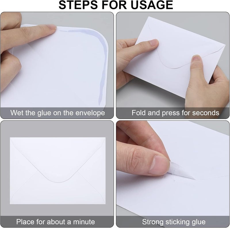 Keketer 100 Pack White 4x6 Envelopes, Contour Flap A4 Envelopes for Engagement Invites, Weddings Invitation, announcements, Baby shower, Perfect for RSVP Card 120gsm, 4.5 x 6.4 Inches - 100% Recycled - Image 5